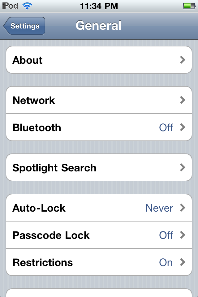 settings app